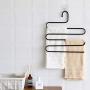WZP Hanger Multi-Functional Pants Hanger,S-Type Multi-Layer Household Wardrobe Storage Scarf Rack Drying Rack Drying Rack Hanger Iron Art/C