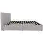 DHP Rose Upholstered Bed with Storage, Gray Linen, Queen DHP Rose Upholstered Bed with Storage, Gray Linen, Queen