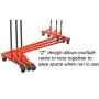 Only Hangers GR400EH - Adjustable Height Industrial Strength Z Rack with Add-On Hangrail and Built-in Height Extensions - Orange OSHA Approved Base - Tallest Z Rack Available!