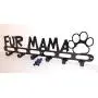 Dog Leash Wall Hanger Hook Holder Fur Mama Gloss Black Handmade in USA Dog Leash Wall Hanger Hook Holder Fur Mama Gloss Black Handmade in USA