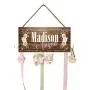 Hair Bow Holder with Hooks, Headband Holder, Personalized Hair Bow Holder, Baby Shower Gift, Flowers, Pink, Elegant, Hanger Full Name Hair Bow Holder with Hooks, Headband Holder, Personalized Hair Bow Holder, Baby Shower Gift, Flowers, Pink, Elegant, Hanger Full Name