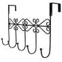 Dingang Over The Door Hanger Rack - Decorative Hanger Holder for Home Office Use 5 Hooks Black Dingang Over The Door Hanger Rack - Decorative Hanger Holder for Home Office Use 5 Hooks Black