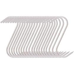 S Meat Hooks Butcher, Hanging Hook, Stainless Steel Hook, Chicken Hunting Smoking Ribs Fish Beef Poultry Hooks Stainless Steel Hanging Drying BBQ Grill Cooking Smoker Hook Tool(15cm-20pack)