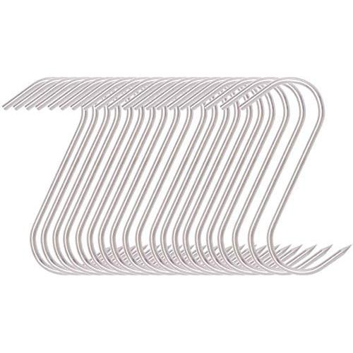 S Meat Hooks Butcher, Hanging Hook, Stainless Steel Hook, Chicken Hunting Smoking Ribs Fish Beef Poultry Hooks Stainless Steel Hanging Drying BBQ Grill Cooking Smoker Hook Tool(15cm-20pack)