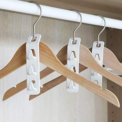 WINIT Cascading Clothes Hanger Hooks,Space Saving Series Multi-Function Multi-Layer Cabinet Clothes Connection Folding Storage Clothes Rack Hanger Household Strong Load-Bearing Closet Hook (8pcs)