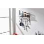 MXARLTR Floating Shelf Wall Mounted, Sturdy Iron Shelf for Kitchen, Bathroom Decor Storage Key Hooks Shelf with Hooks