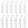 Cascading Hanger Hooks, Kereda 12 PCS Clothes Hanger Hooks for Clothing & Closet Storage Space Saving, White