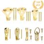 Picture Hangers, Quality Assorted Picture Hanging Kit, 155pcs Professional Photo Frame Hooks Heavy Duty Frame Hooks Hardware with Nails, Screws, D Ring and Sawtooth for Wall Mounting