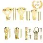 Picture Hangers, Quality Assorted Picture Hanging Kit, 155pcs Professional Photo Frame Hooks Heavy Duty Frame Hooks Hardware with Nails, Screws, D Ring and Sawtooth for Wall Mounting
