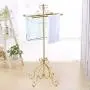 Free Standing Towel Rack for Bathroom, Metal Towel Holder Coat Rack for Living Room, Towel Bar Rack, Clothes Hanger and Accessories Stand, 33×33×98 cm,Gold
