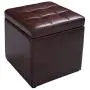 Giantex 16” Cube Ottoman Pouffe Storage Boxes Lounge Seat Footstools W/Hinge Top and Bottom Feet Home Living Room Bedroom Furniture Storage Ottoman 16”×16” ×16”Footrest Stool (Brown) Giantex 16” Cube Ottoman Pouffe Storage Boxes Lounge Seat Footstools W/Hinge Top and Bottom Feet Home Living Room Bedroom Furniture Storage Ottoman 16”×16” ×16”Footrest Stool (Brown)