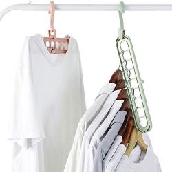 Daxin 5pcs/Set Magic Clothes Hanger Organizer,Closet Space Saving Plastic Multi Functional Wardrobe Rotate,Anti-Skid Storage Coat Hangers