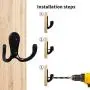 21pcs Black Coat Hooks Wall-Mounted, BEIUTAO Heavy-Duty Wall Hooks for Hanging with 42 Screws, Towel Hooks Used for Storage of Coats, Scarves, Bags, Towels, Keys, Hats, etc. 21pcs Black Coat Hooks Wall-Mounted, BEIUTAO Heavy-Duty Wall Hooks for Hanging with 42 Screws, Towel Hooks Used for Storage of Coats, Scarves, Bags, Towels, Keys, Hats, etc.