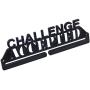 Challenge Accepted Running Marathon Sports Medal Display Rack Holder Hanger for Wall - Hang Your Race Medals
