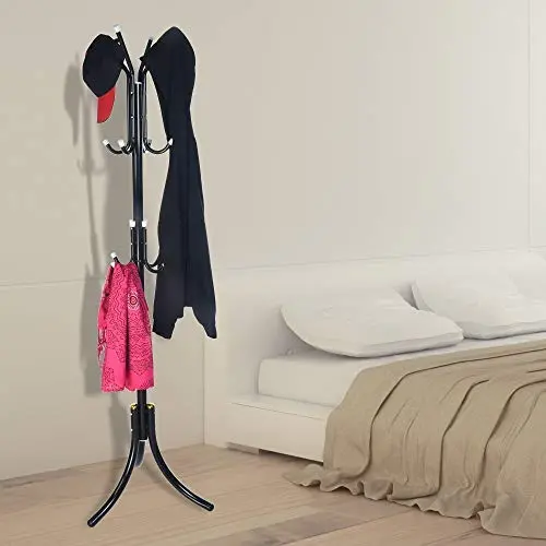 Clothes Coat Hat Umbrella Portable Hanger Stand Rack SUJING Tree Coat Rack Stand, Free Standing Coat Rack,Hallway/Entryway Coat Hanger Stand for Clothes, Suits (Black 2) Clothes Coat Hat Umbrella Portable Hanger Stand Rack SUJING Tree Coat Rack Stand, Free Standing Coat Rack,Hallway/Entryway Coat Hanger Stand for Clothes, Suits (Black 2)