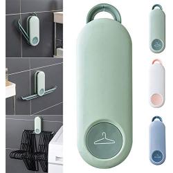 Storage Hangers for Clothes,Foldable Hangers Storage Rack Free Punching Multi-Function Space-Saving Wall-Mounted Storage Bracket