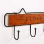 Wall Mounted Clothes Hanger Rack, Wood Retro Storage Rack for Clothes Organizer Hanger Hanging Holder for Bedroom Bathroom(6 Hooks,Brown)