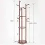 GX&XD Solid Wood Coat Rack, Premium Wooden Coat Rack Free Standing 9 Hooks Solid Rubber Wood Coat Hanger Holder Coats Hats Scarves Clothes Handbags-A 37x37x157cm(15x15x62inch)