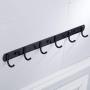 Jili Online Oil Rubbed Bronze Wall Mount Row Coat Clothes Hanger Bath Towel Hook - Black, 6 Hooks
