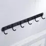 Jili Online Oil Rubbed Bronze Wall Mount Row Coat Clothes Hanger Bath Towel Hook - Black, 6 Hooks Jili Online Oil Rubbed Bronze Wall Mount Row Coat Clothes Hanger Bath Towel Hook - Black, 6 Hooks