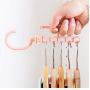 10pcs Random Color Magic Hanger 5 Circle Multilayer Windproof Clothes Hanger Organizer Fixed Holder Storage Racks Buckle Hanger Rack Anti-Slip