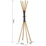 Fashion Home ZHILIAN Solid Wood Coat Racks Landing Bedroom Hangers European Style Clothes Hanger Simple Iron Floor Hangers 45cm45cm170cm (Color : Black)
