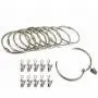 DODXIAOBEUL 2 inch Interior Diameter Open and Close Solid Metal Curtain Ring Hook Rustproof,Movable Clasp Suitable Fixed Pole Shower Curtain Rings/Strong Hooks Set Silver (36) DODXIAOBEUL 2 inch Interior Diameter Open and Close Solid Metal Curtain Ring Hook Rustproof,Movable Clasp Suitable Fixed Pole Shower Curtain Rings/Strong Hooks Set Silver (36)