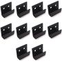 Tulead Tile Hanger Stainless Steel Wall Tile Bracket Black Tile Wall Display Wall Hook Hanger Brackets 1.6" x 1.3",10PCS