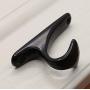 KFZ Black Coat Hook Hat Hook Clothes Hook,Bath Towel Hook,HAO-SPN0001 Zinc Alloy Hanger (1 Pack, SPN0001-Black)