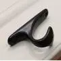 KFZ Black Coat Hook Hat Hook Clothes Hook,Bath Towel Hook,HAO-SPN0001 Zinc Alloy Hanger (1 Pack, SPN0001-Black)