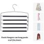 VEHHE Pants Hangers Multi Skirt Hangers 4 Set Swing Arm Slack Space Saving Non-Slip Foam Padded Closet Storage Organizer for Pants Jeans Trousers Skirts Scarf