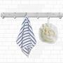Wall Hook Aluminum Alloy Wall Mount Coat Hook Rack for Hanging Clothes Coat Hat Towels Hanger Home Bathroom Kitchen Household Hardware (6 Hooks)
