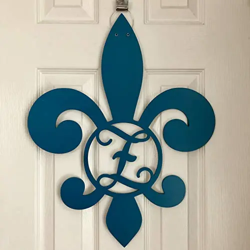 Monogram Fleur De Lis Door Hanger - Fleur De Lis Wreath - NOLA Door Hanger - New Orleans Door Decoration - Louisiana Door Hanger Monogram Fleur De Lis Door Hanger - Fleur De Lis Wreath - NOLA Door Hanger - New Orleans Door Decoration - Louisiana Door Hanger