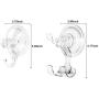 Suction Cup Hooks for Bathroom Razor Holder for Shower Bathroom Window Glass Loofah (3 Pack)