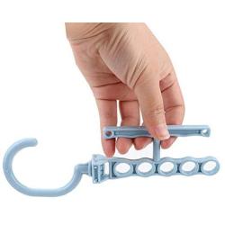 Laundry Dry Rack Clothes Hanger Wardrobe Organization Windproof Home Storage Household Buckle Anti-Slip Multilayer 10pcs Random Color