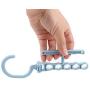 Laundry Dry Rack Clothes Hanger Wardrobe Organization Windproof Home Storage Household Buckle Anti-Slip Multilayer 10pcs Random Color