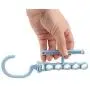 Laundry Dry Rack Clothes Hanger Wardrobe Organization Windproof Home Storage Household Buckle Anti-Slip Multilayer 10pcs Random Color