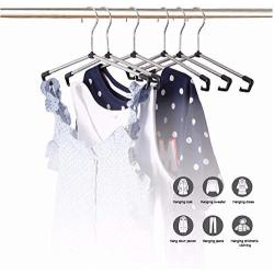 8 PCS Adjustable Multi-Functional Stainless Steel DIY Telescopic Clothes Hanger Wardrobe Hanger for Kids and Adults Decoration