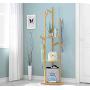 Tree Rack with 3 Shelves Coat Racks Free Standing with 9 Hooks for Hall Bedroom Hallway Corner Compact Clothes Hanger, Easy to Assemble 168CM Tree Rack with 3 Shelves Coat Racks Free Standing with 9 Hooks for Hall Bedroom Hallway Corner Compact Clothes Hanger, Easy to Assemble 168CM