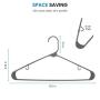 Standard Grey Plastic Hangers (60 Pack) Durable Tubular Shirt Hanger Ideal for Laundry & Everyday Use, Slim & Space Saving, Heavy Duty Clothes Hanger for Coats, Pants, Dress, Etc. Hangs up to 5.5 lbs