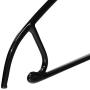 MAWA Reston Lloyd Silhouette 41/FRS, Non-Slip Metal Clothing Hanger with Pant Bar & Hook, Black, Pack of 5