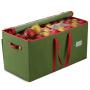 Large Christmas Ornament Storage Boxes with Dual Zipper Closure - Boxes Contributes Slots for 128 Holiday Ornaments 3-Inch, Xmas Decorations Accessories, Made of Non Woven Tear Proof Material