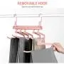 2pcs Random Color Pants Hangers Holders Multifunction Trousers Hanger Tie Scarfs Belt Towel Non-Slip Magic Hanger Storage Rack Clothes Hanger