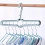 Dsxnklnd 5Pcs 360 Rotation Multifunction Space Saving 9-Hole Magic Clothes Hanger Closet Hanger with Hook