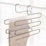 Yizhichu1990 Stainless Steel S-Shape Trousers Pants Hangers Clothes Hangers Closet Space Saving for Jeans Scarf Ties Belts Skirt Hanging Organizer,2 Pack (Simple)
