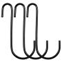 HongWay 18 Pack Heavy Duty S Hooks Black S Shaped Hooks Hanging Hangers Hooks for Pan, Pot, Coat, Bag, Plants Kitchen, Bathroom, Bedroom and Office(18 Pack/S Hook/Black/4'')