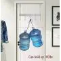 DOKU SUS 304 Stainless Steel Over-The-Door-Hooks, Back of The Door Hanger Bathroom Organizer Rack Heavy-Duty for Clothes Towels, Coats, Robes, Hats, Bags, Backpacks Hanging, Extended Hooks Easy To Use