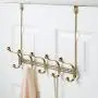mDesign Decorative Over Door or Wall Mount 10 Hook Metal Storage Organizer Rack for Coats, Hoodies, Hats, Scarves, Purses, Leashes, Bath Towels & Robes - Soft Brass mDesign Decorative Over Door or Wall Mount 10 Hook Metal Storage Organizer Rack for Coats, Hoodies, Hats, Scarves, Purses, Leashes, Bath Towels & Robes - Soft Brass