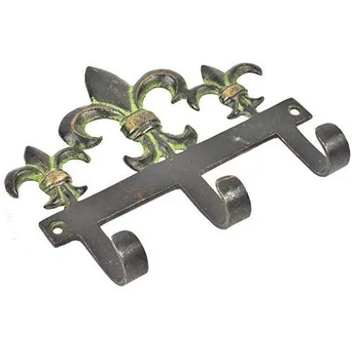Indianshelf Handmade 1 Artistic Vintage Black Brass French Flower Bud Patina Key Hooks Holders/Wall Hooks for Towels Indianshelf Handmade 1 Artistic Vintage Black Brass French Flower Bud Patina Key Hooks Holders/Wall Hooks for Towels