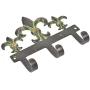 Indianshelf Handmade 1 Artistic Vintage Black Brass French Flower Bud Patina Key Hooks Holders/Wall Hooks for Towels